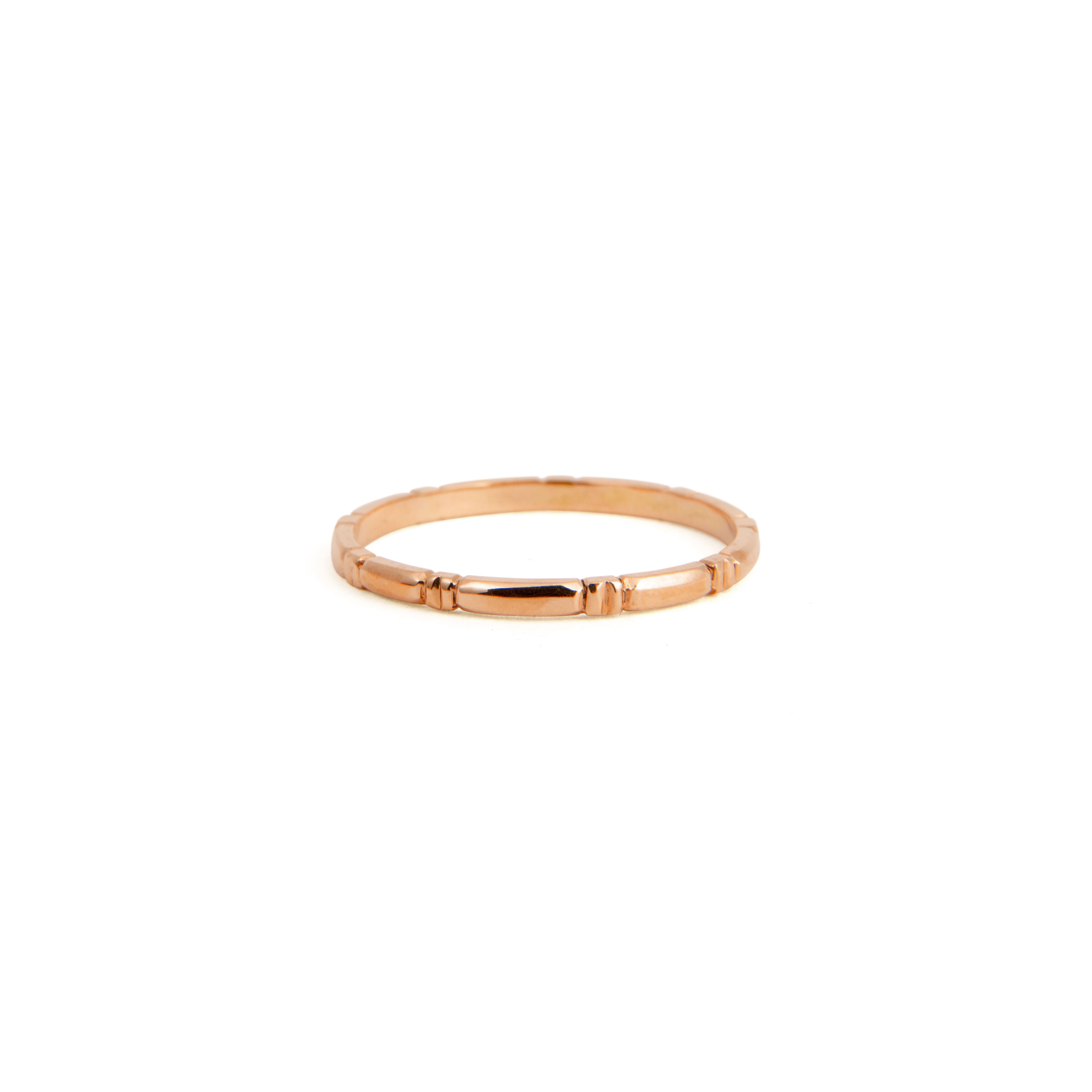 Bague Victoria deux godrons - Or rose